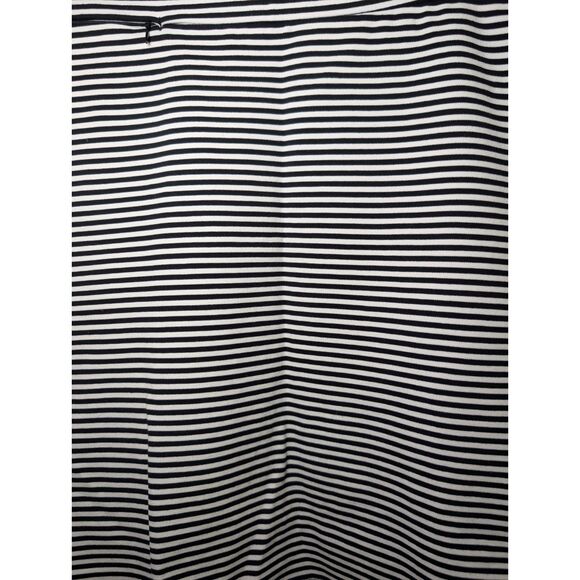 Toad & Co Black White Striped Stretch Pencil Mini Skirt L Parisian Minimalist - Picture 8 of 8